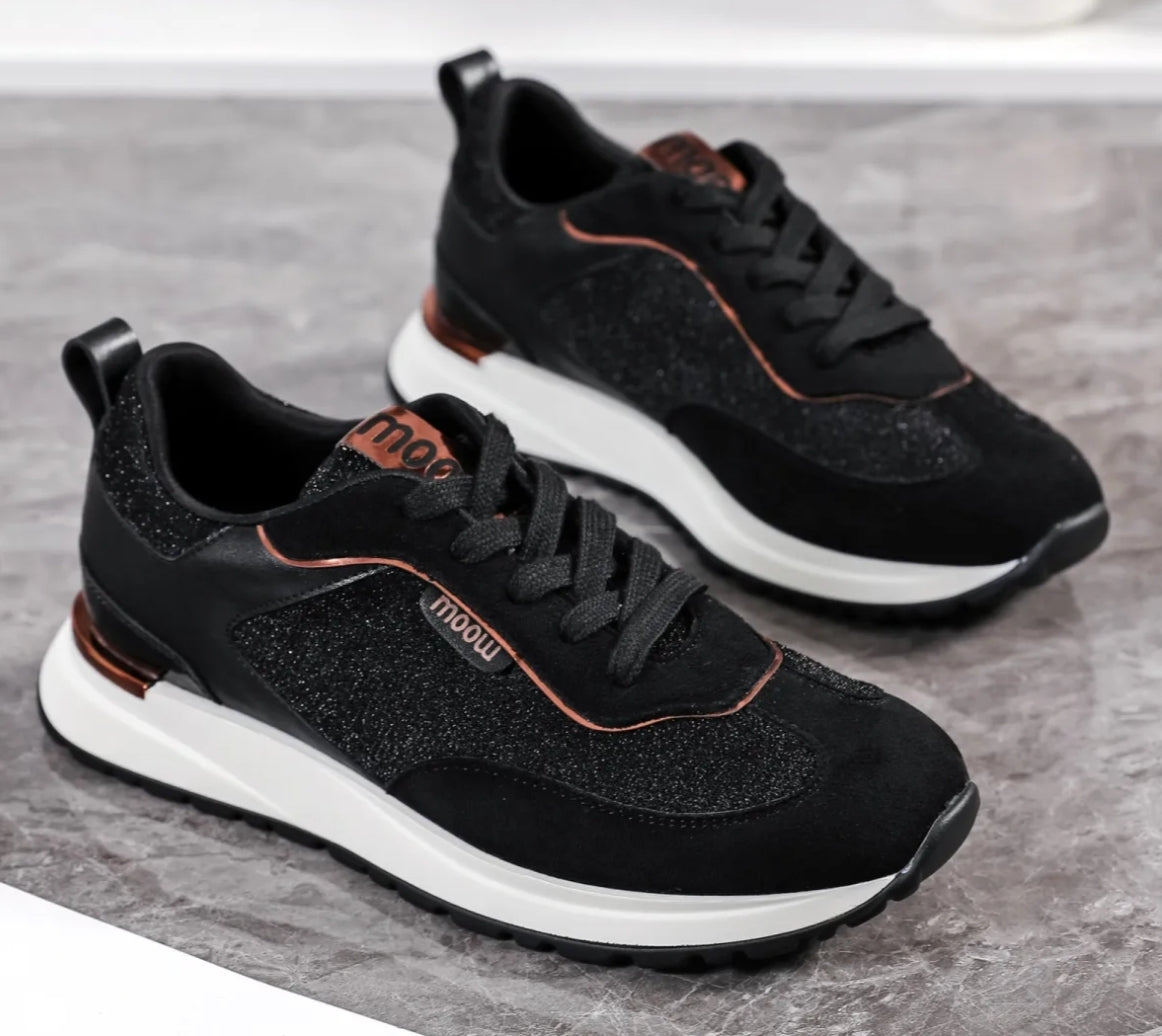 MooW Sneaker Glitzer schwarz KP 3502
