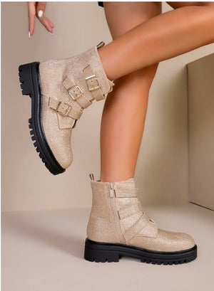 Glitzer Boots mit Schnalle verschiedene Farben 2025 YL-5 X