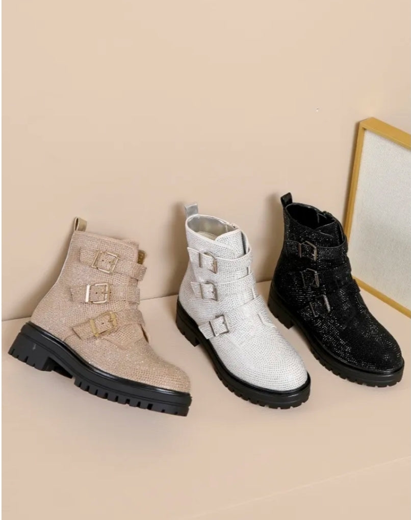 Glitzer Boots mit Schnalle verschiedene Farben 2025 YL-5 X