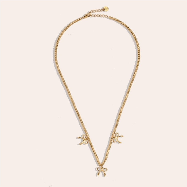 38cm Schleifen & Linsen Chain Edelstahl Halskette 112065