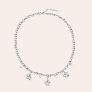 40cm Flower Pearl Diamond Edelstahl Halskette 112088