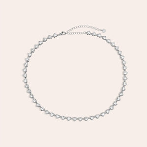 38cm Diamond Hearts Edelstahl Halskette 112072