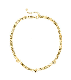 Heart Star Diamond Edelstahl Halskette 111422 Silber und gold