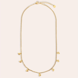 41cm Mini Hearts With Diamond Edelstahl Halskette 112243 Silber und goldfarbend