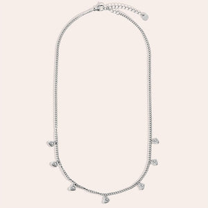 41cm Mini Hearts With Diamond Edelstahl Halskette 112243 Silber und goldfarbend