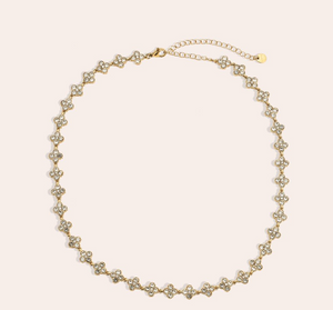 40cm Diamond Lucky Flowers Edelstahl Halskette 112074