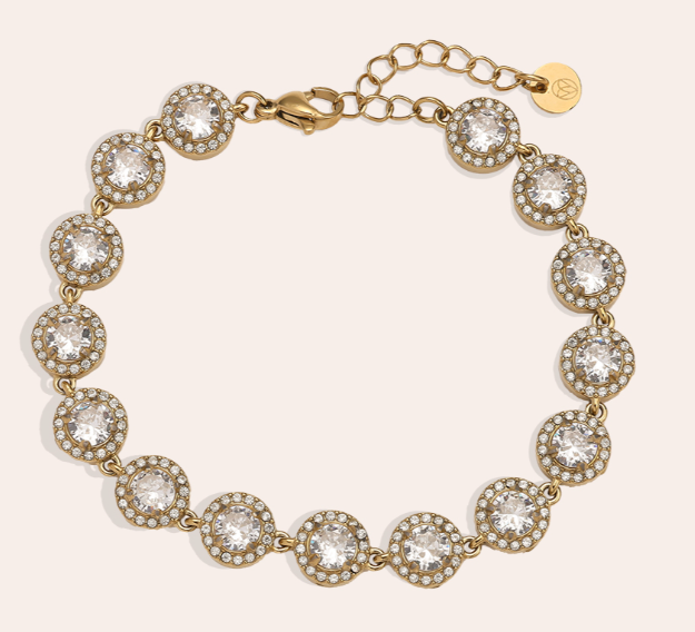 Armband Gold und Silberfarbend mit Strass 131538