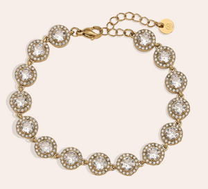 Armband Gold und Silberfarbend mit Strass 131538