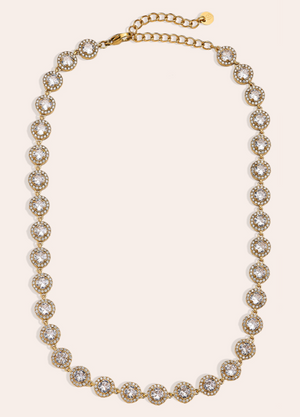 Halskette in Gold und Silberfarbend Strass 112092