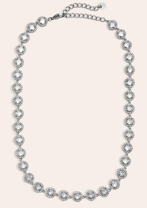 Halskette in Gold und Silberfarbend Strass 112092