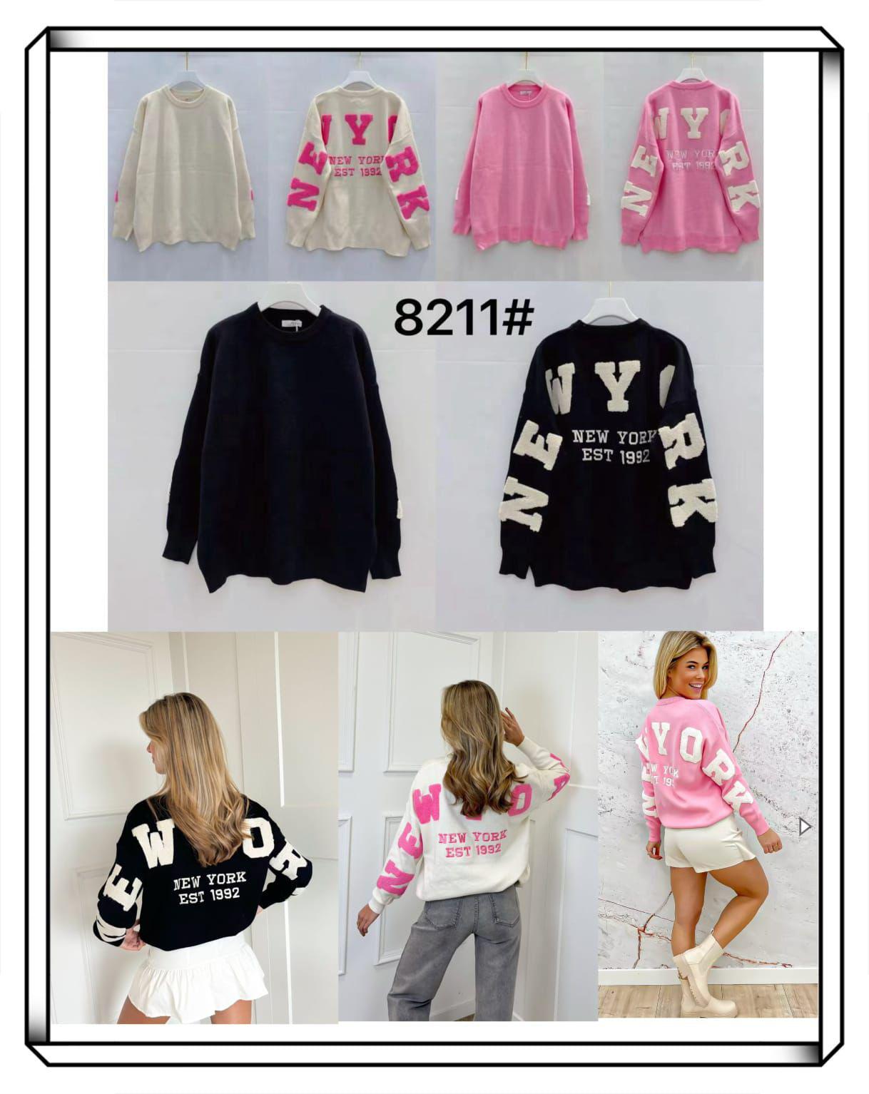 Pullover New York Est 1992 Schwarz
